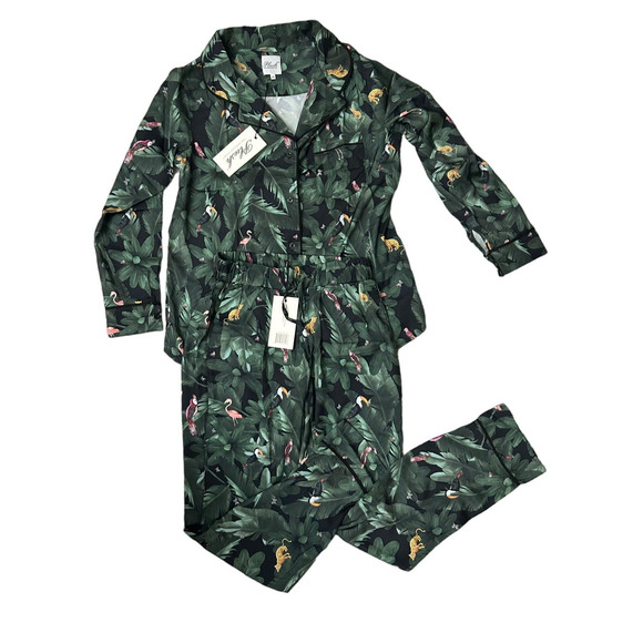 Plush x REVOLVE NWT Jungle Sleep Set | Size XS - Picture 2 of 3